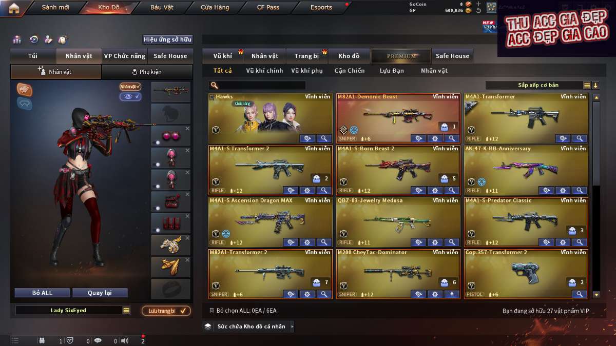 shop acc cf uy tin gia re